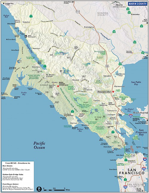Map of Marin & Directions - Maps & Transportation | Marin Convention ...