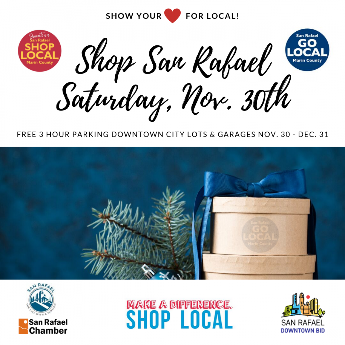 Shop Local Saturday in Downtown San Rafael November 2019 Marin