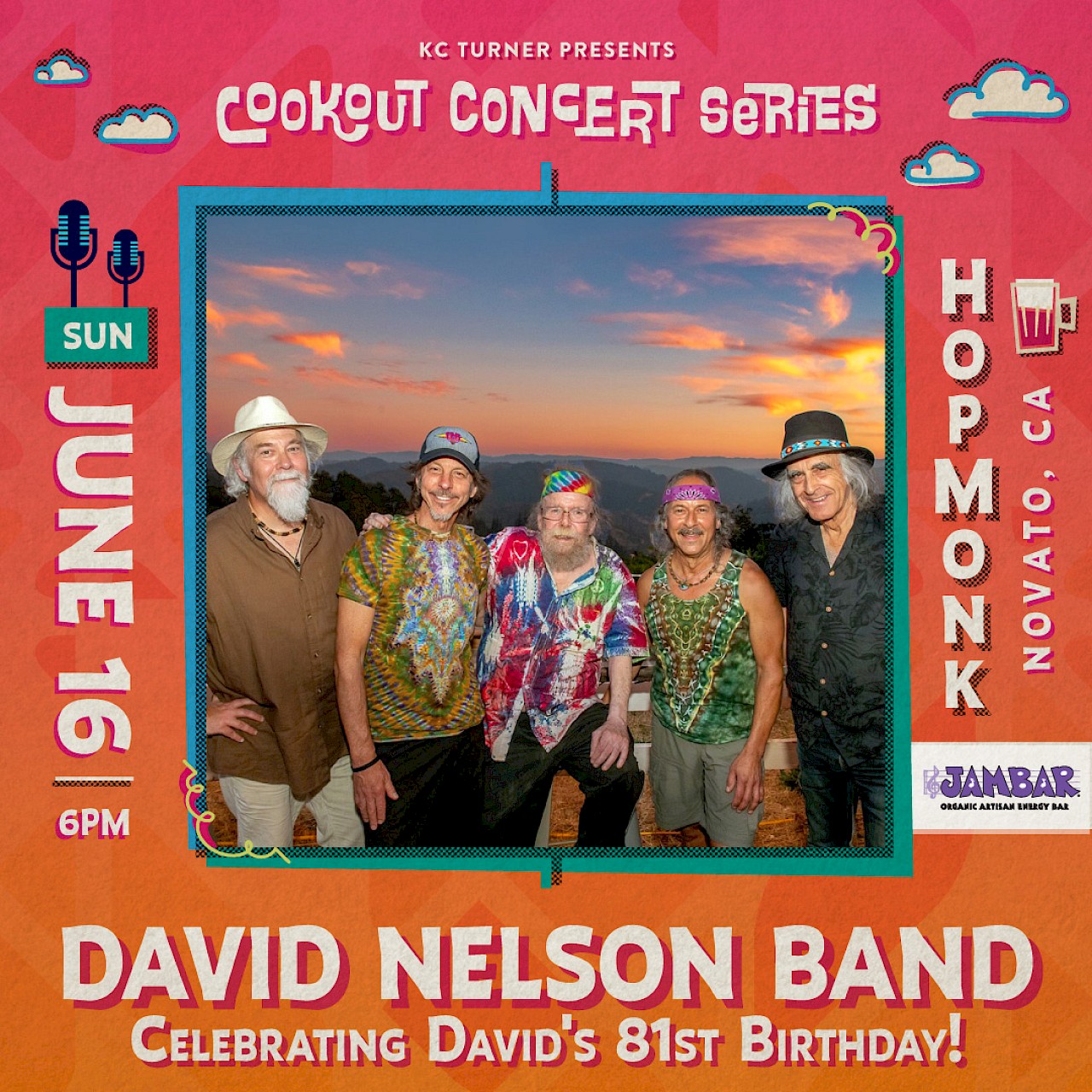 KC Turners Cookout Concert Series Presents David Nelson Band at HopMonk